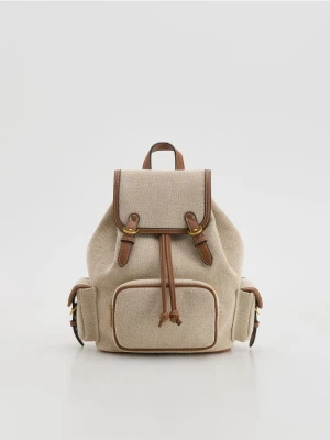 Reserved - Żakardowy plecak - brązowy