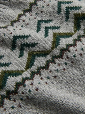 Reserved - Żakardowy sweter - jasnoszary