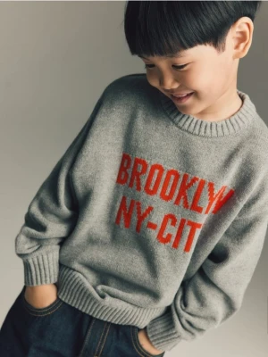 Zdjęcie produktu Reserved - Żakardowy sweter z bawełną - jasnoszary