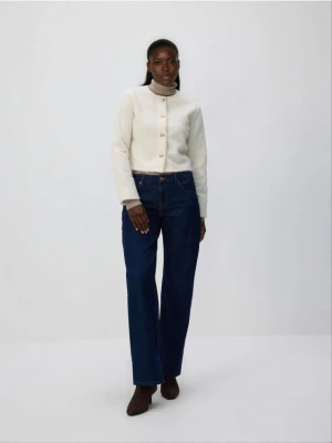 Reserved - Żakiet z dekoracyjnymi guzikami - złamana biel