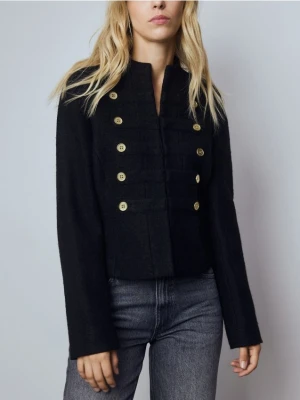 Reserved - Żakiet z ozdobnymi guzikami - czarny