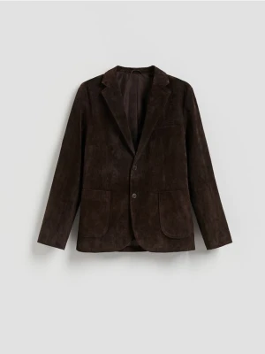 Reserved - Zamszowa marynarka - ciemnobrązowy