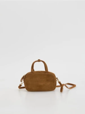 Reserved - Zamszowa torebka - beżowy