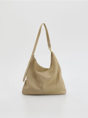 Reserved - Zamszowa torebka - beżowy