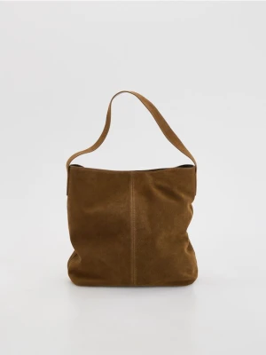 Reserved - Zamszowa torebka - brązowy