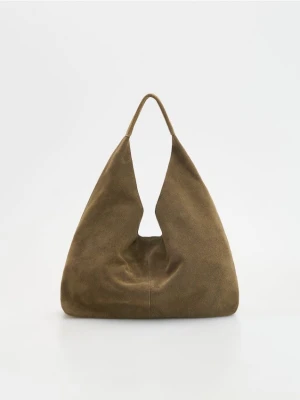 Reserved - Zamszowa torebka hobo - brązowy