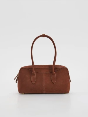 Zdjęcie produktu Reserved - Zamszowa torebka na ramię - brązowy