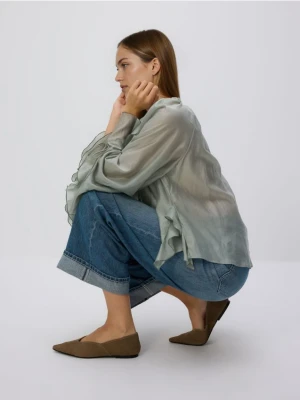 Reserved - Zamszowe baleriny - beżowy