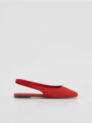 Reserved - Zamszowe baleriny - czerwony