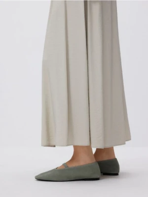 Reserved - Zamszowe baleriny - jasny zielony