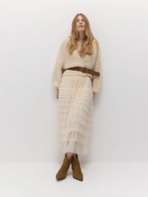 Reserved - Zamszowe botki - beżowy