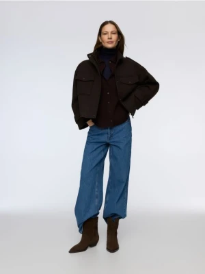 Reserved - Zamszowe botki - ciemnobrązowy