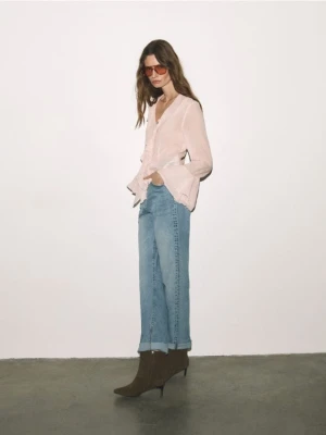 Reserved - Zamszowe botki na szpilce - zielony