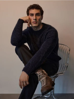 Reserved - Zamszowe botki za kostkę - brązowy