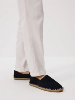 Reserved - Zamszowe espadryle - granatowy