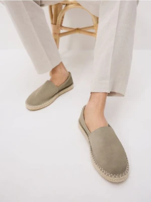 Reserved - Zamszowe espadryle - jasny zielony