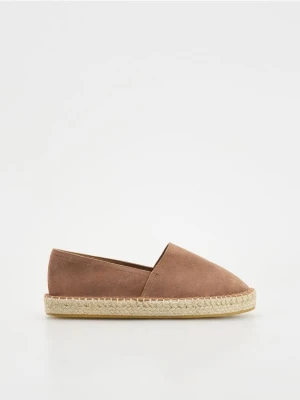 Reserved - Zamszowe espadryle - pastelowy róż