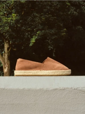 Reserved - Zamszowe espadryle - pastelowy róż