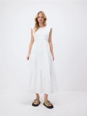 Reserved - Zamszowe klapki z klamrami - warm olive