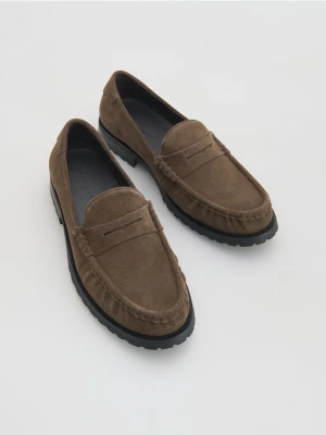 Reserved - Zamszowe loafersy - brązowy