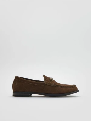 Reserved - Zamszowe loafersy - ciemnobrązowy