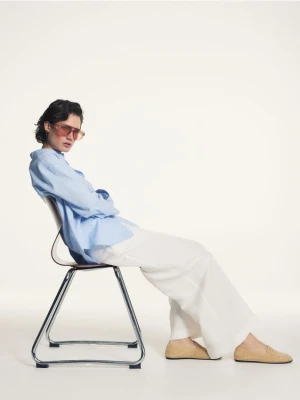 Reserved - Zamszowe loafersy - jasnożółty