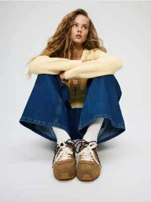 Reserved - Zamszowe sneakersy - beżowy