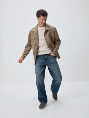 Reserved - Zamszowe sneakersy - brązowy