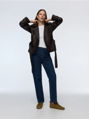 Reserved - Zamszowe sneakersy - ciemnozielony