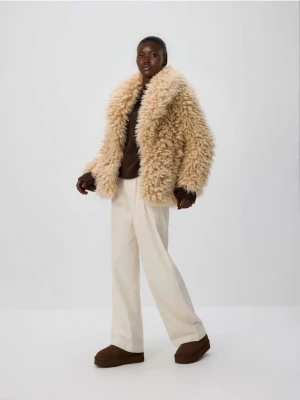 Reserved - Zamszowe śniegowce - ciemnobrązowy