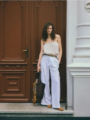 Reserved - Zamszowy pasek - brązowy