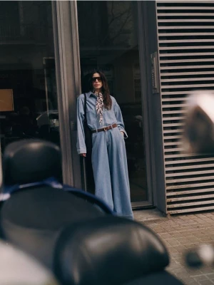 Reserved - Zamszowy pasek z klamrą - brązowy