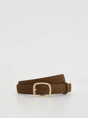 Zdjęcie produktu Reserved - Zamszowy pasek z klamrą - brązowy