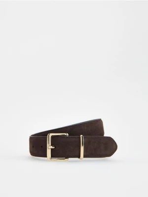 Zdjęcie produktu Reserved - Zamszowy pasek z klamrą - ciemnobrązowy