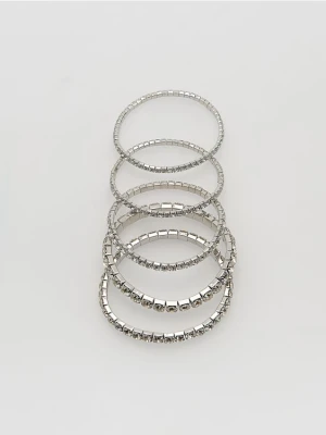 Reserved - Zestaw bransoletek - srebrny