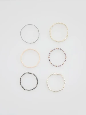 Reserved - Zestaw bransoletek z koralikami - wielobarwny