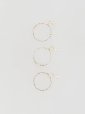 Reserved - Zestaw bransoletek z ozdobnymi kamieniami - wielobarwny