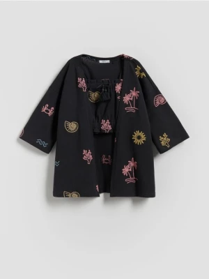 Reserved - Zestaw kimono z topem - ciemnoszary
