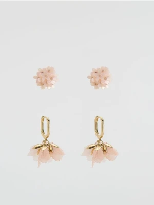 Reserved - Zestaw kolczyków 2 pack - brzoskwiniowy