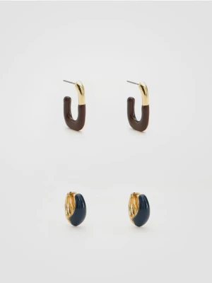 Reserved - Zestaw kolczyków - wielobarwny