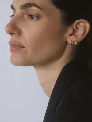 Reserved - Zestaw kolczyków z cyrkoniami - złoty