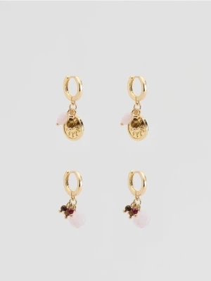 Reserved - Zestaw kolczyków z zawieszkami - wielobarwny