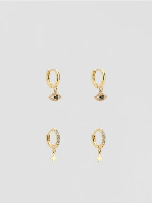 Reserved - Zestaw kolczyków z zawieszkami - wielobarwny