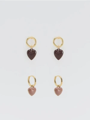 Reserved - Zestaw kolczyków z zawieszkami - wielobarwny