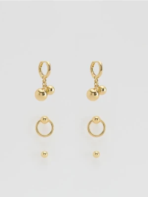 Reserved - Zestaw kolczyków z zawieszkami - złoty