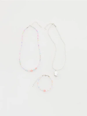 Reserved - Zestaw naszyjnik i bransoletka - wielobarwny