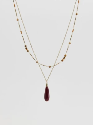 Reserved - Zestaw naszyjników z naturalnymi kamieniami - wielobarwny