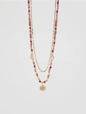 Reserved - Zestaw naszyjników z naturalnymi kamieniami - wielobarwny