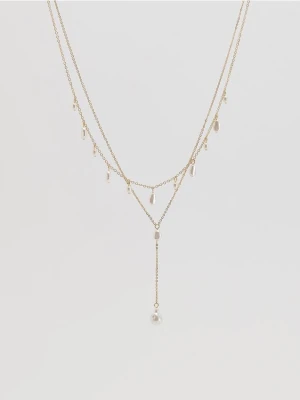 Reserved - Zestaw naszyjników z zawieszkami - biały