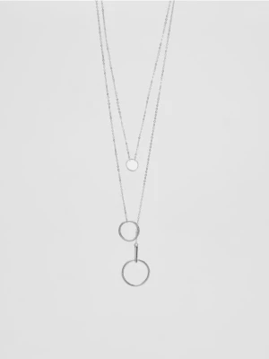 Reserved - Zestaw naszyjników z zawieszkami - srebrny